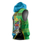 Personalized Tanzania African Pattern Sleeveless Hoodie Happy Independence Day