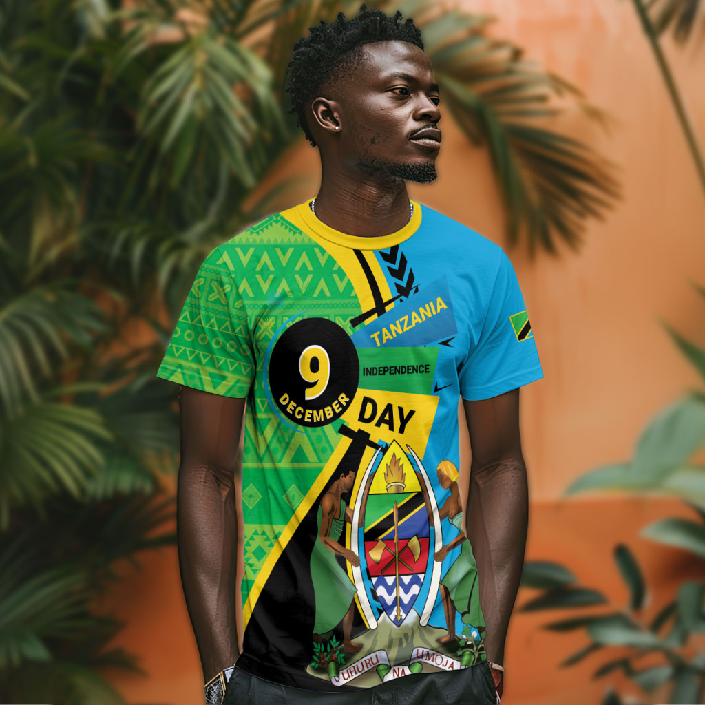 Personalized Tanzania African Pattern T shirt Happy Independence Day