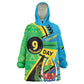 Personalized Tanzania African Pattern Wearable Blanket Hoodie Happy Independence Day