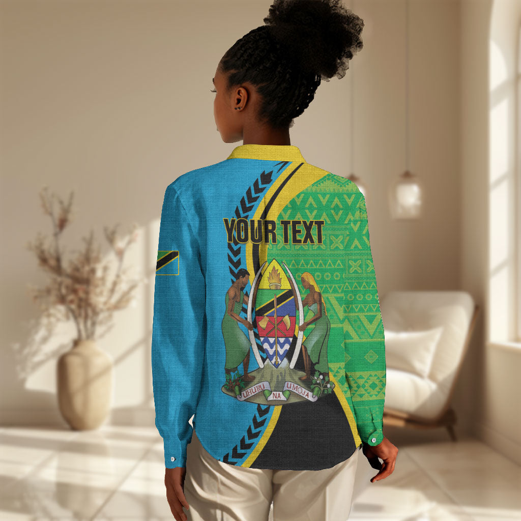 Personalized Tanzania African Pattern Women Casual Shirt Happy Independence Day
