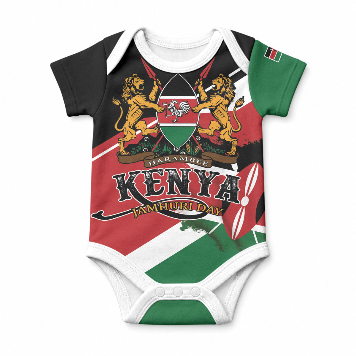 Personalized Kenya Baby Onesie Happy Jamhuri Day