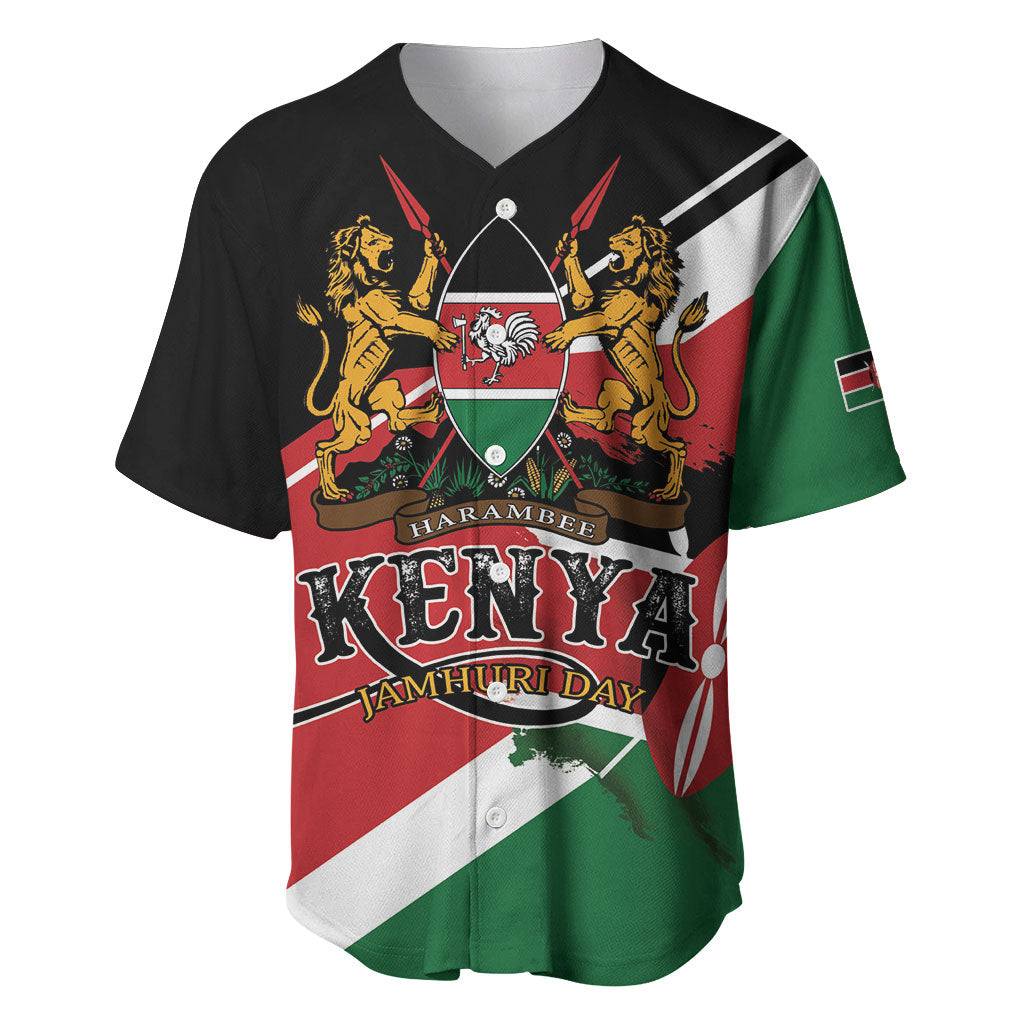 Personalized Kenya Baseball Jersey Happy Jamhuri Day
