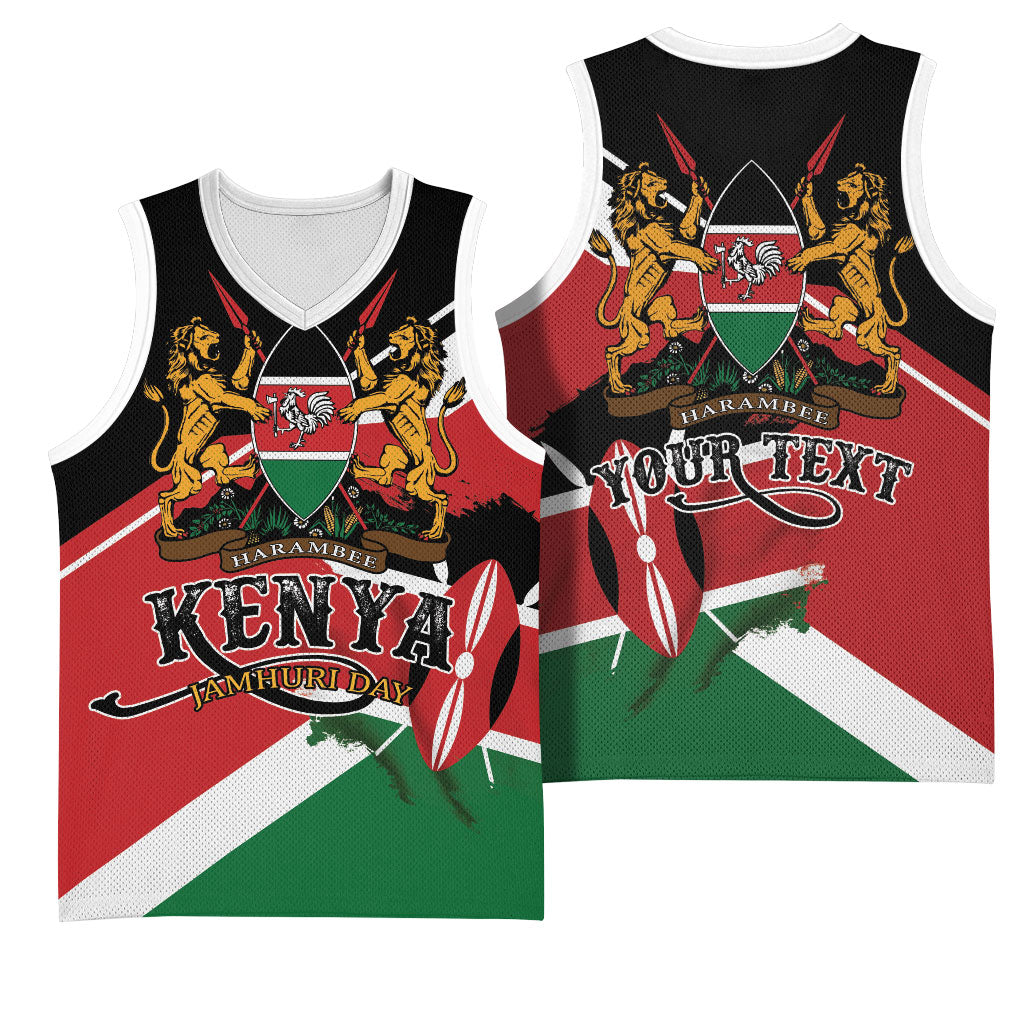 Personalized Kenya Basketball Jersey Happy Jamhuri Day