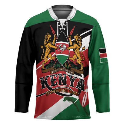 Personalized Kenya Hockey Jersey Happy Jamhuri Day