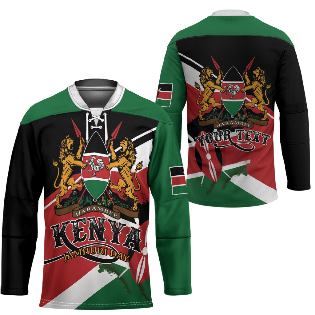 Personalized Kenya Hockey Jersey Happy Jamhuri Day