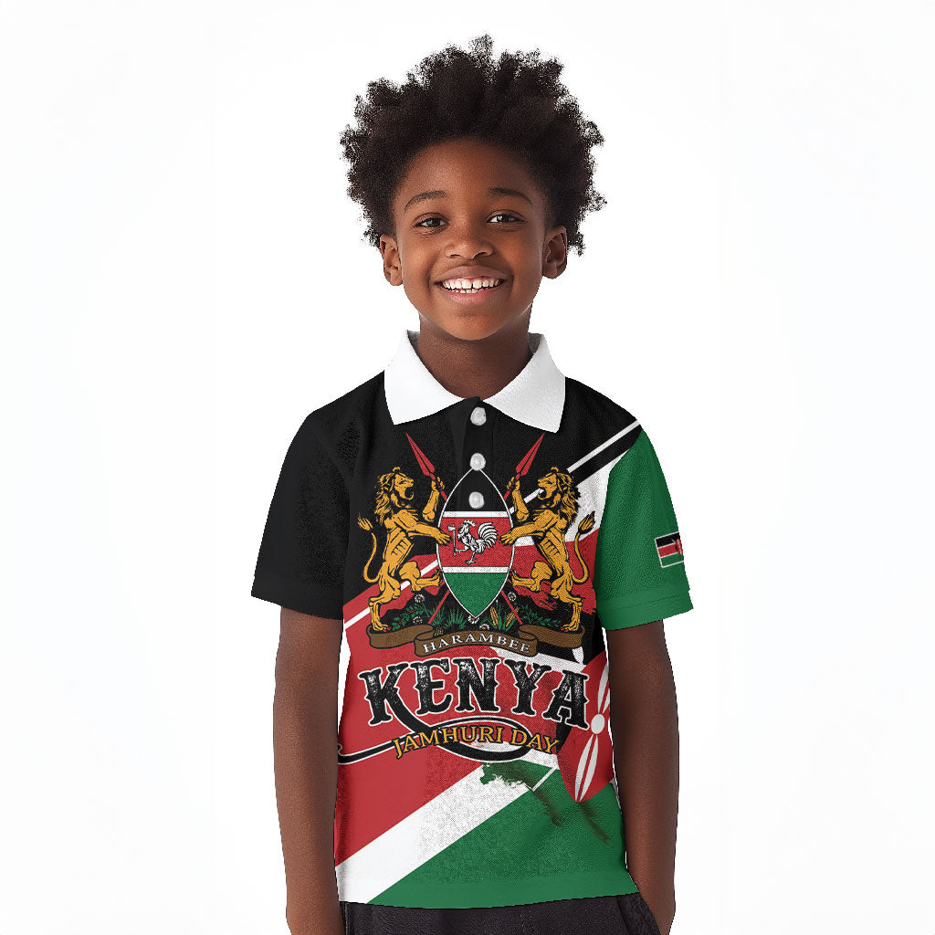 Personalized Kenya Kid Polo Shirt Happy Jamhuri Day
