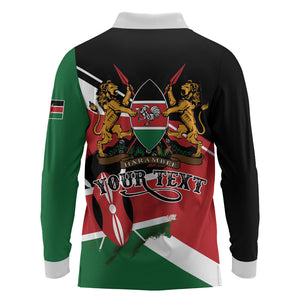 Personalized Kenya Long Sleeve Polo Shirt Happy Jamhuri Day