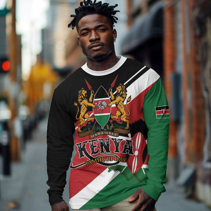 Personalized Kenya Long Sleeve Shirt Happy Jamhuri Day