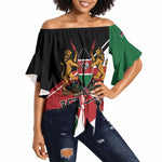 Personalized Kenya Off Shoulder Wrap Waist Top Happy Jamhuri Day