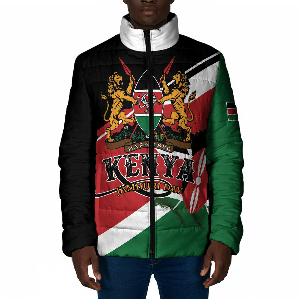Personalized Kenya Padded Jacket Happy Jamhuri Day