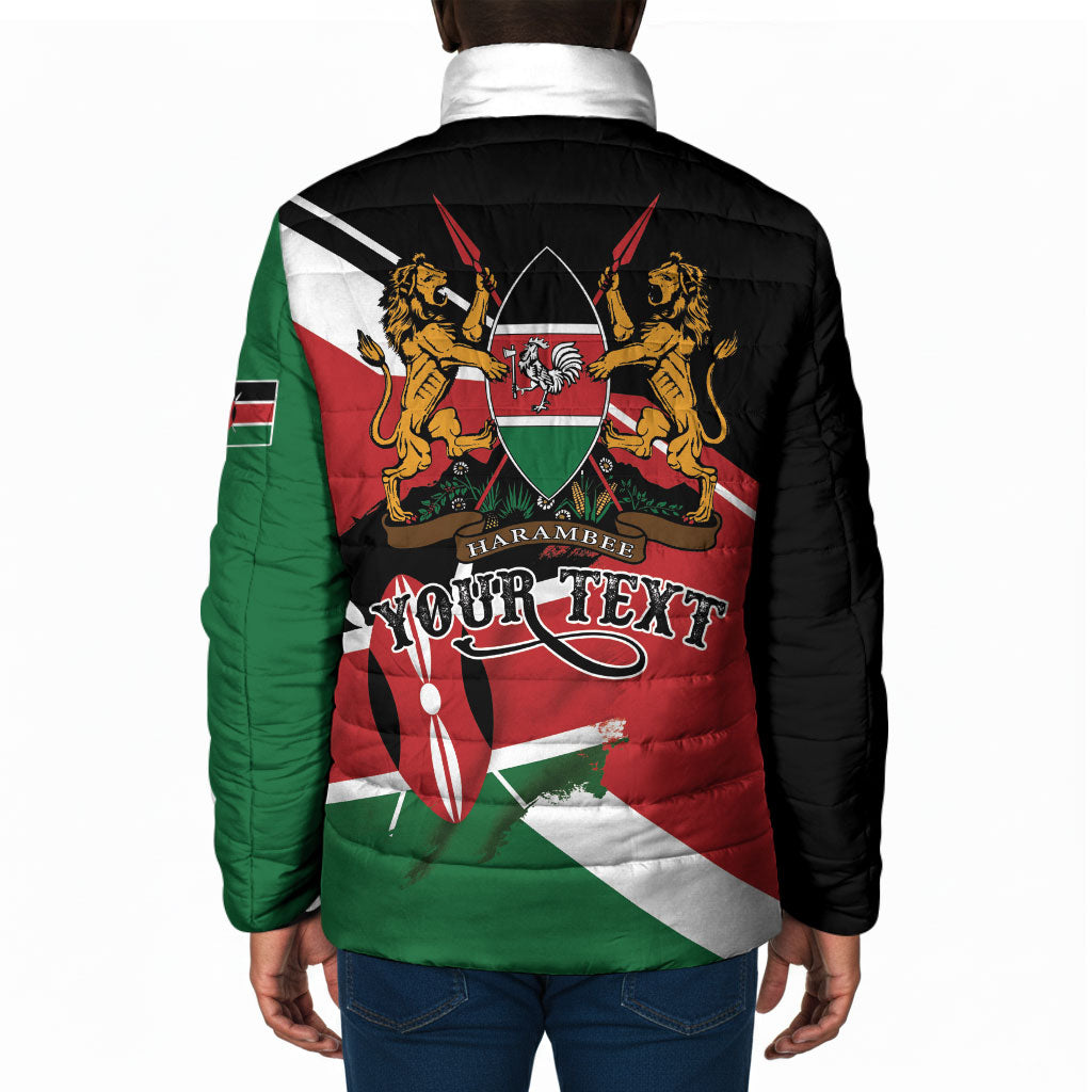 Personalized Kenya Padded Jacket Happy Jamhuri Day