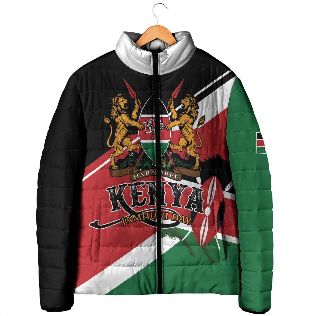 Personalized Kenya Padded Jacket Happy Jamhuri Day