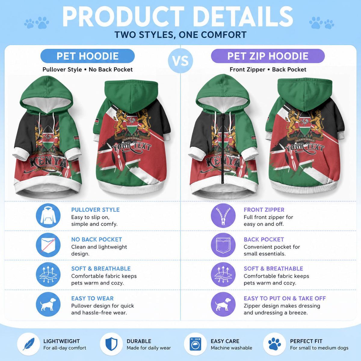Personalized Kenya Pet Hoodie Happy Jamhuri Day
