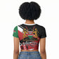 Personalized Kenya Raglan Cropped T shirt Happy Jamhuri Day