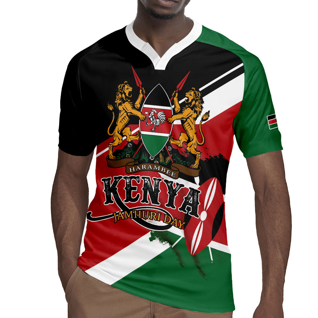 Personalized Kenya Rugby Jersey Happy Jamhuri Day