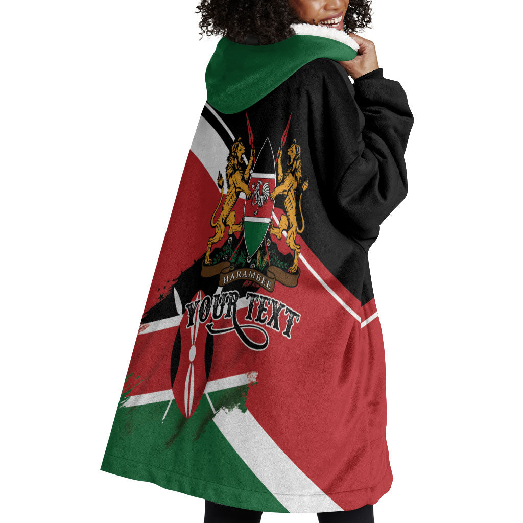 Personalized Kenya Wearable Blanket Hoodie Happy Jamhuri Day