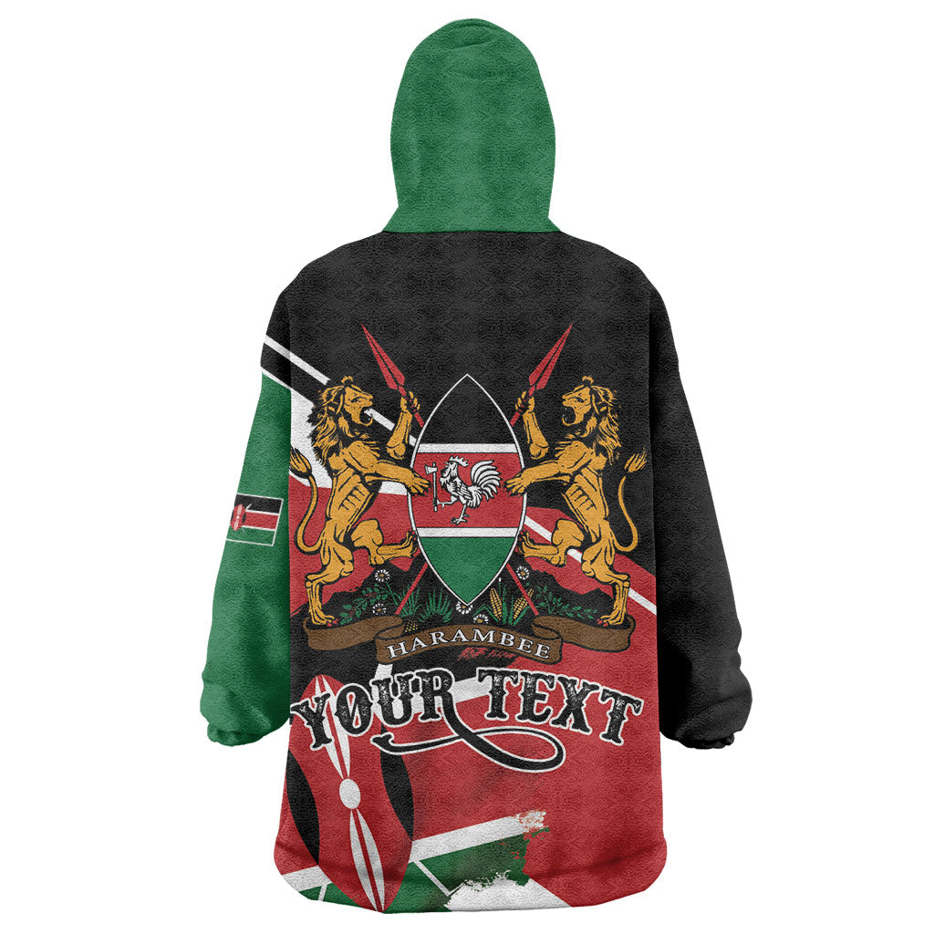 Personalized Kenya Wearable Blanket Hoodie Happy Jamhuri Day