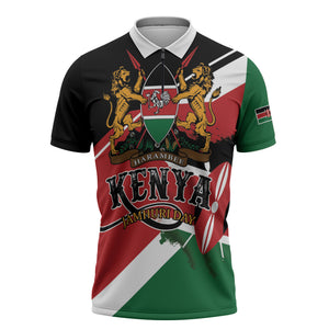 Personalized Kenya Zipper Polo Shirt Happy Jamhuri Day