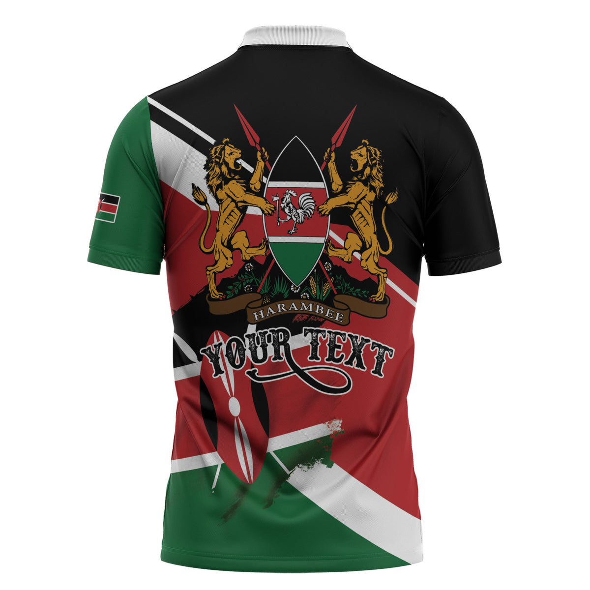 Personalized Kenya Zipper Polo Shirt Happy Jamhuri Day