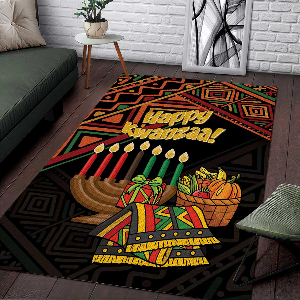 African Happy Kwanzaa Area Rug