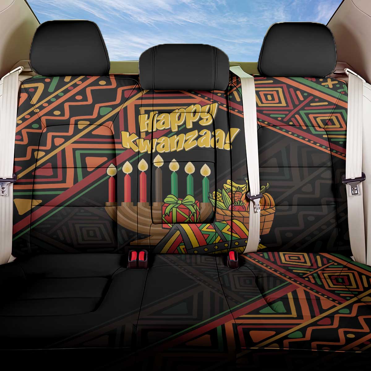 African Happy Kwanzaa Back Car Seat Cover