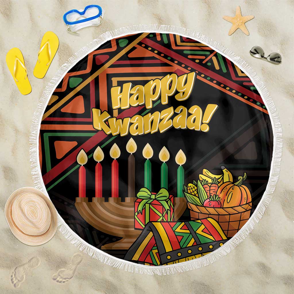 African Happy Kwanzaa Beach Blanket