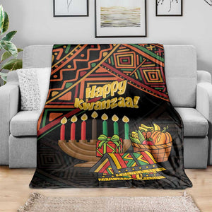 African Happy Kwanzaa Blanket