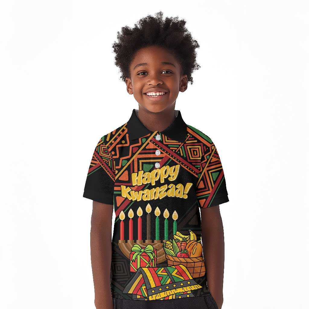 Personalized African Happy Kwanzaa Kid Polo Shirt