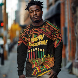 Personalized African Happy Kwanzaa Long Sleeve Shirt