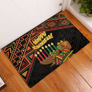 African Happy Kwanzaa Rubber Doormat