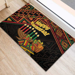 African Happy Kwanzaa Rubber Doormat