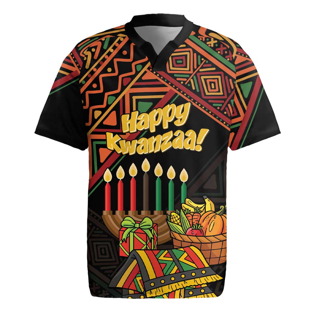 Personalized African Happy Kwanzaa Rugby Jersey