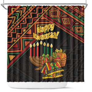 African Happy Kwanzaa Shower Curtain