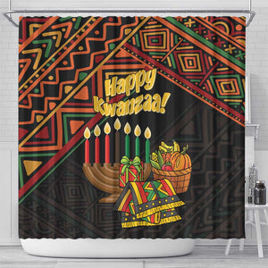 African Happy Kwanzaa Shower Curtain