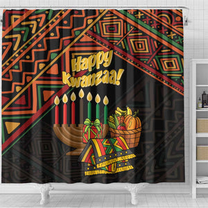 African Happy Kwanzaa Shower Curtain