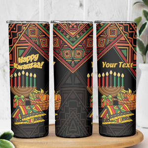 Personalized African Happy Kwanzaa Skinny Tumbler