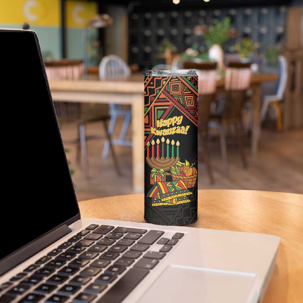 Personalized African Happy Kwanzaa Skinny Tumbler