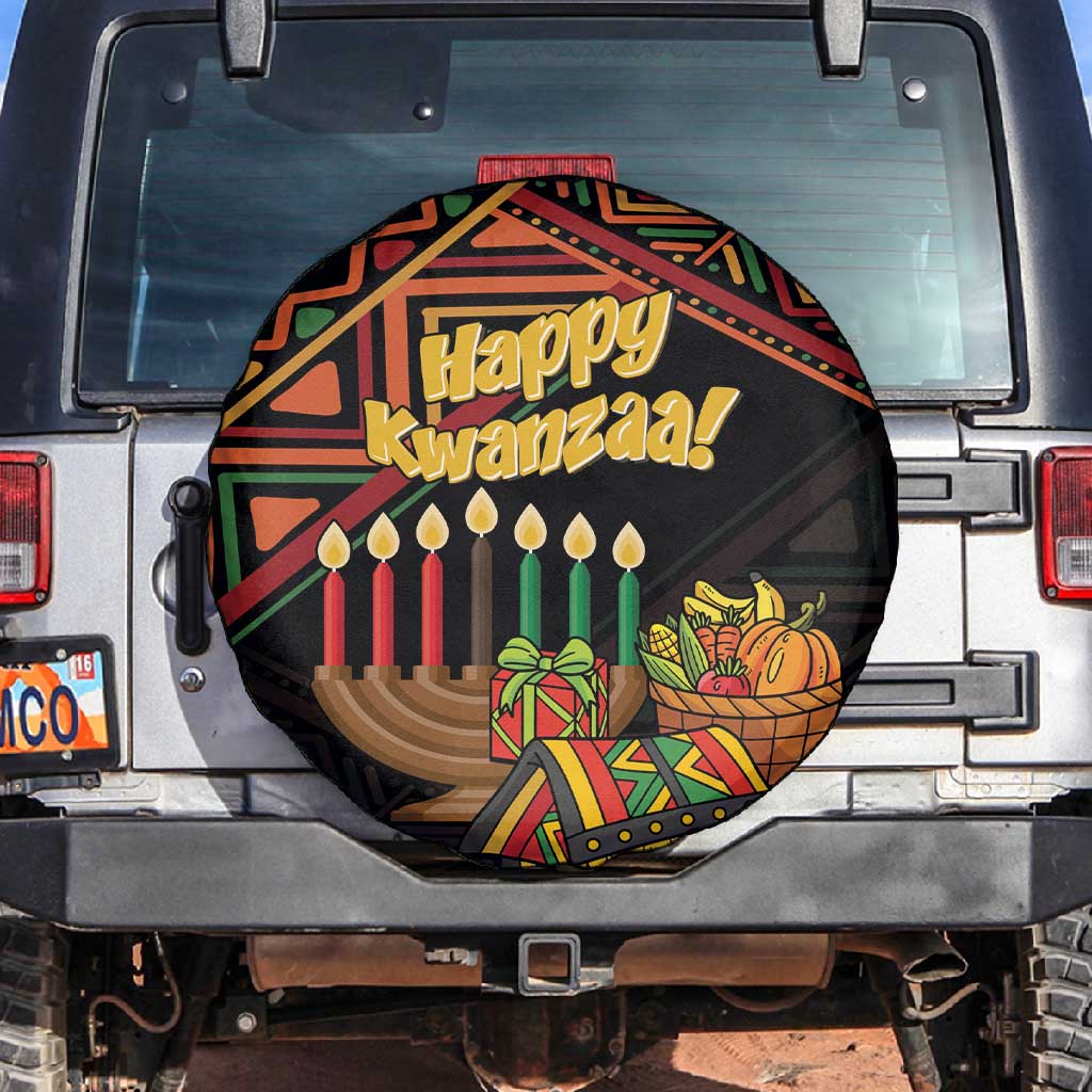 African Happy Kwanzaa Spare Tire Cover