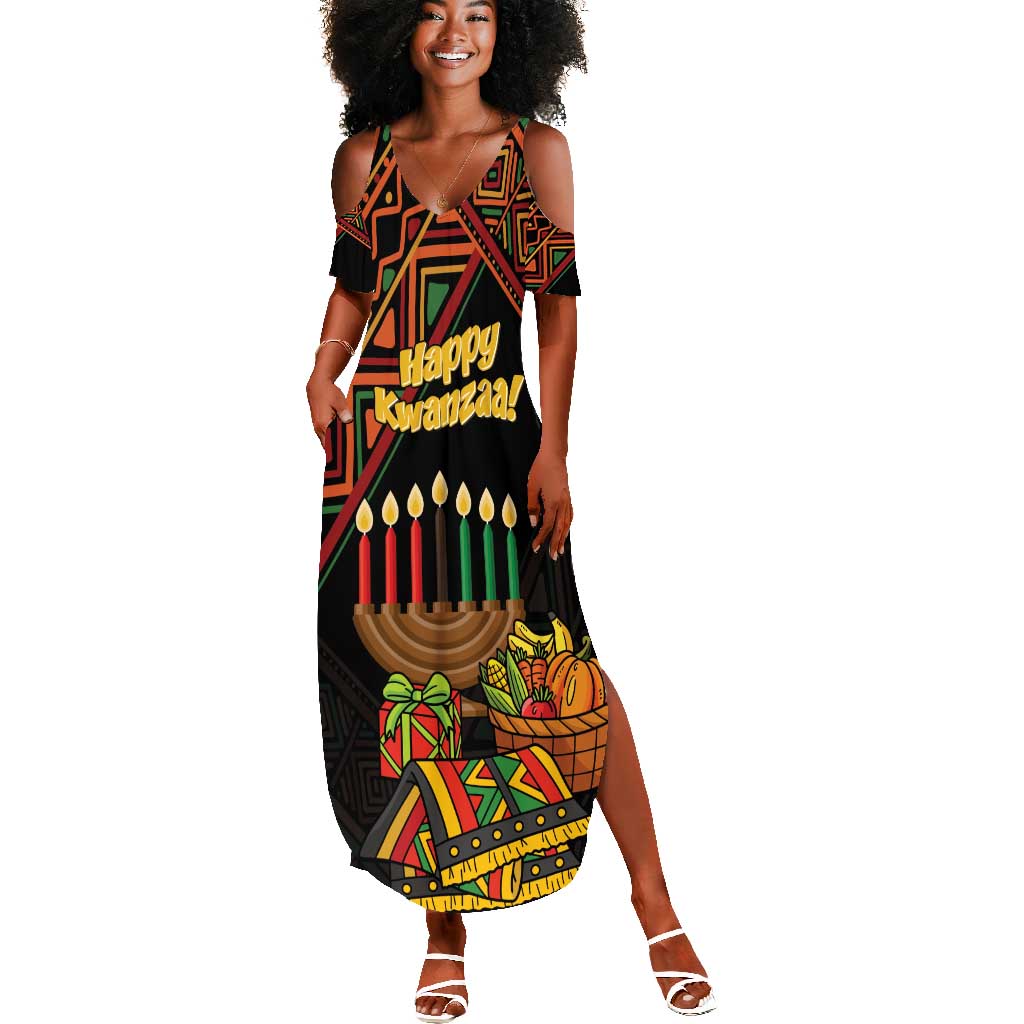 Personalized African Happy Kwanzaa Summer Maxi Dress