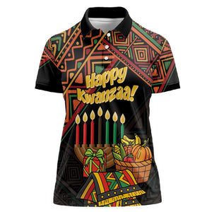 Personalized African Happy Kwanzaa Women Polo Shirt