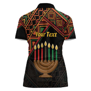 Personalized African Happy Kwanzaa Women Polo Shirt