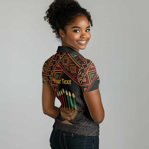 Personalized African Happy Kwanzaa Women Polo Shirt