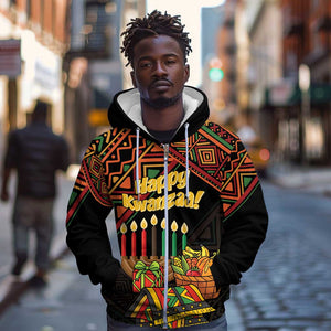 Personalized African Happy Kwanzaa Zip Hoodie