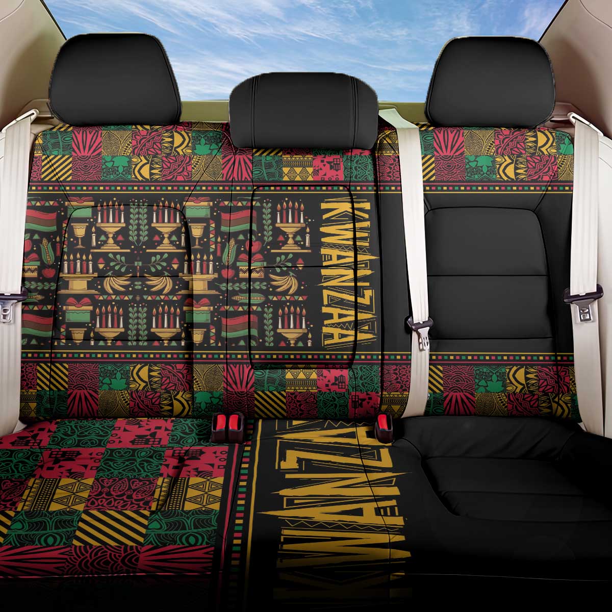 Kwanzaa African Pattern Back Car Seat Cover