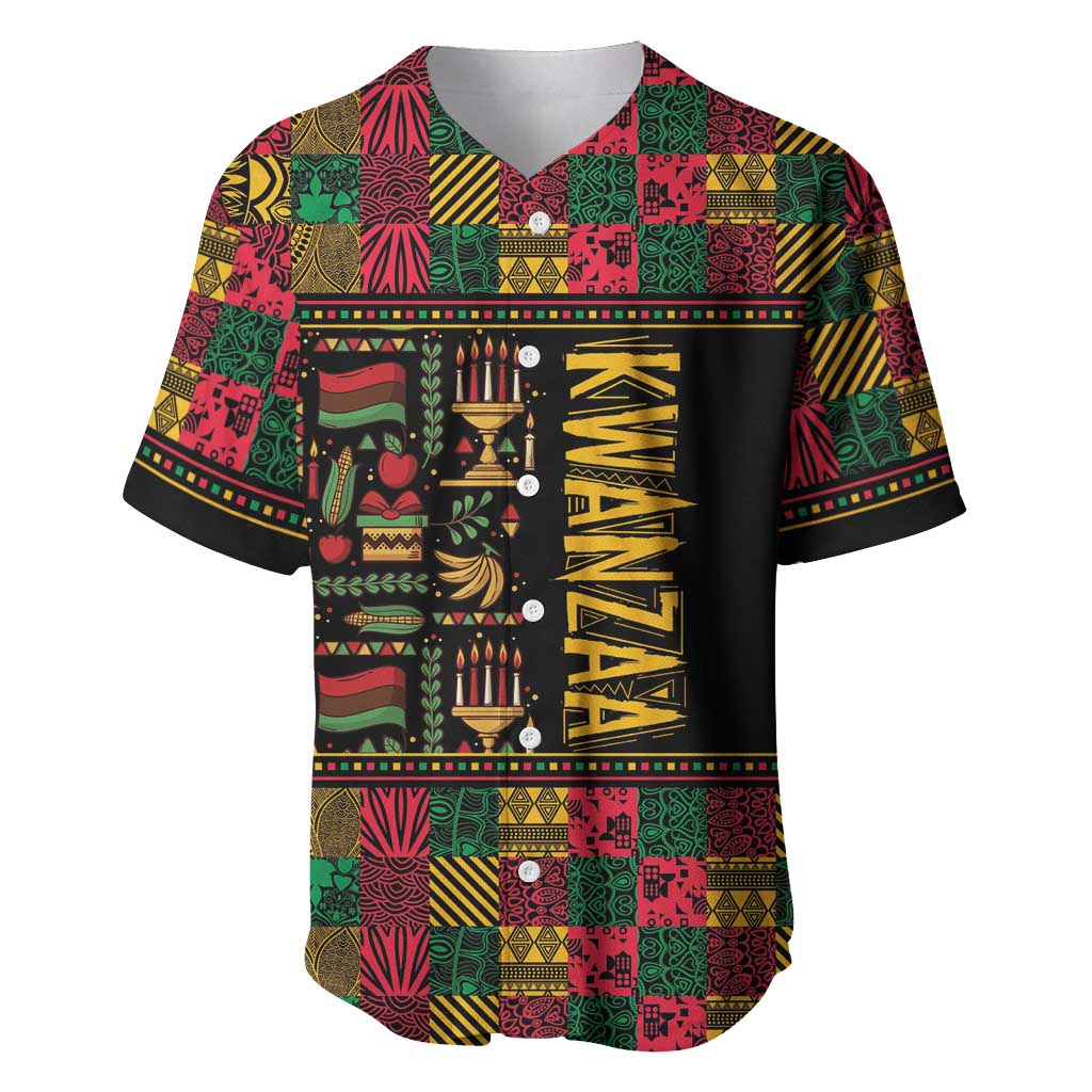 Kwanzaa African Pattern Baseball Jersey