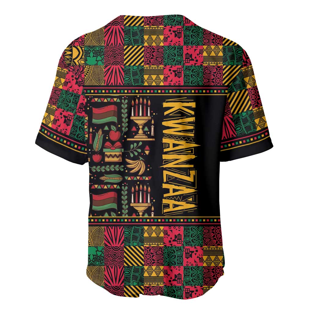 Kwanzaa African Pattern Baseball Jersey