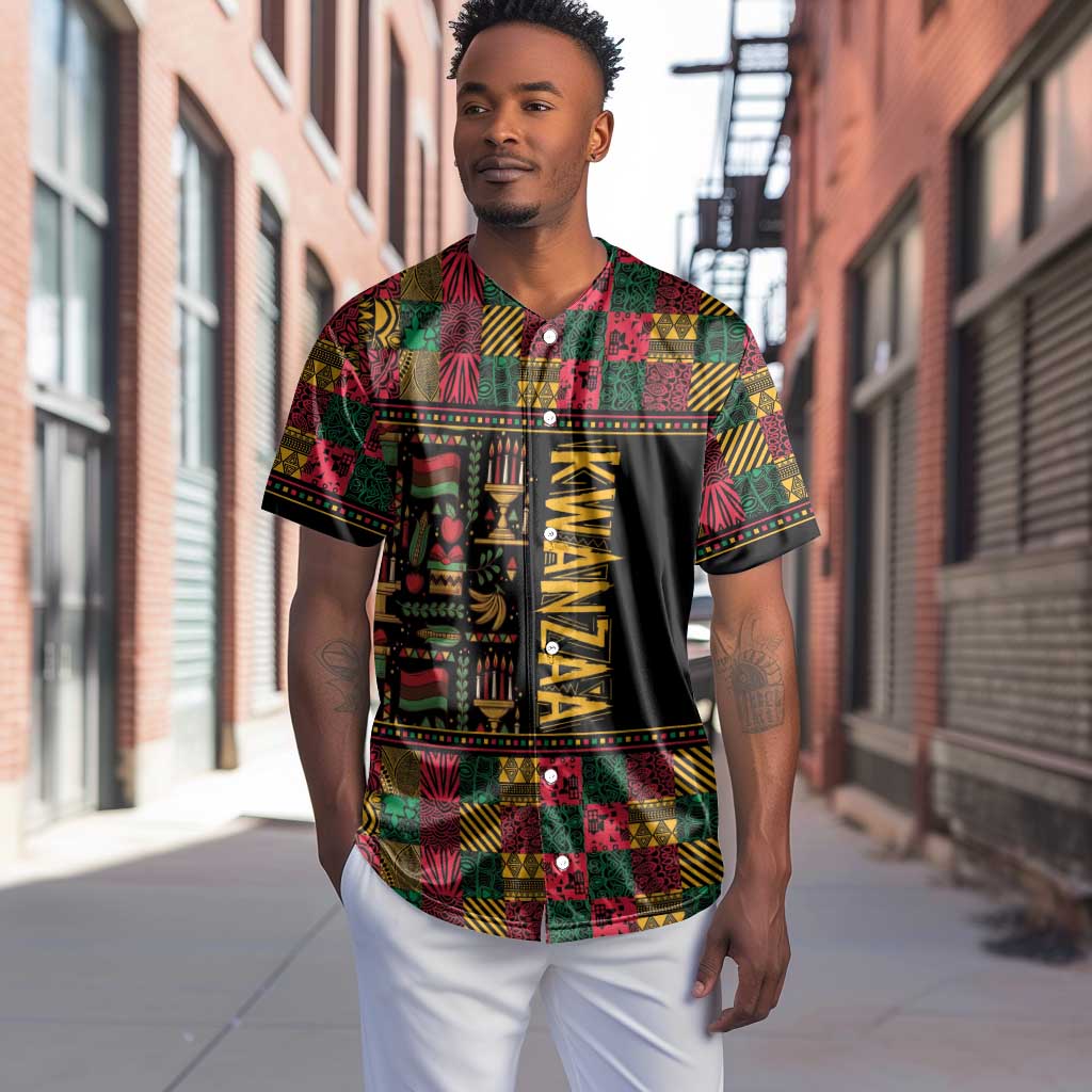 Kwanzaa African Pattern Baseball Jersey