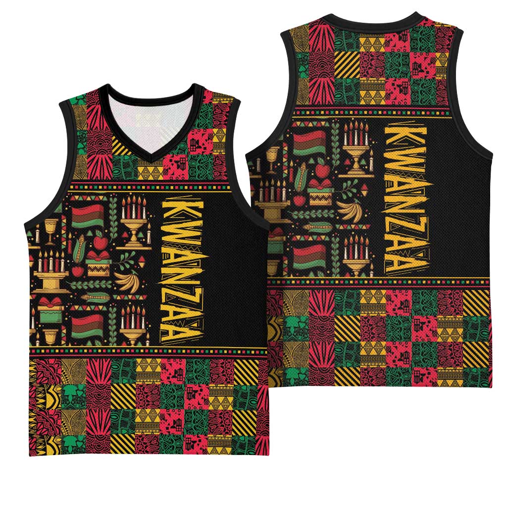 Kwanzaa African Pattern Basketball Jersey LT01