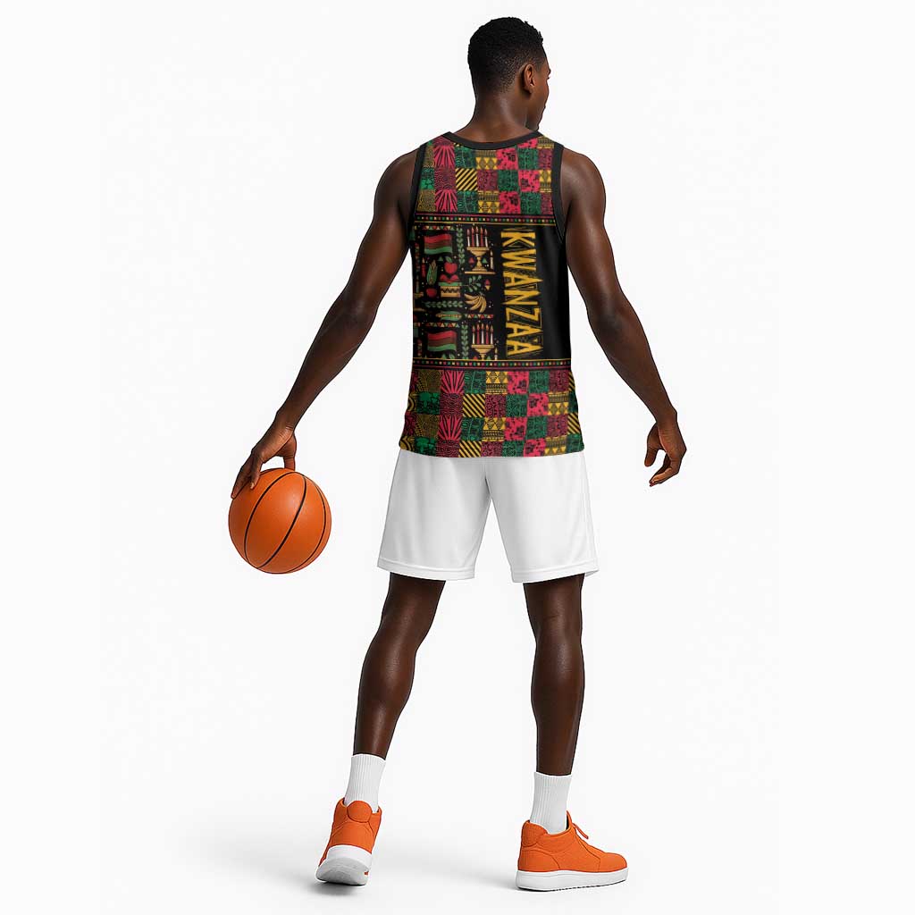 Kwanzaa African Pattern Basketball Jersey LT01
