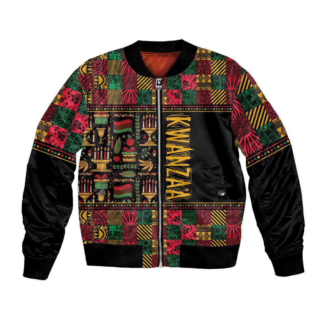 Kwanzaa African Pattern Bomber Jacket